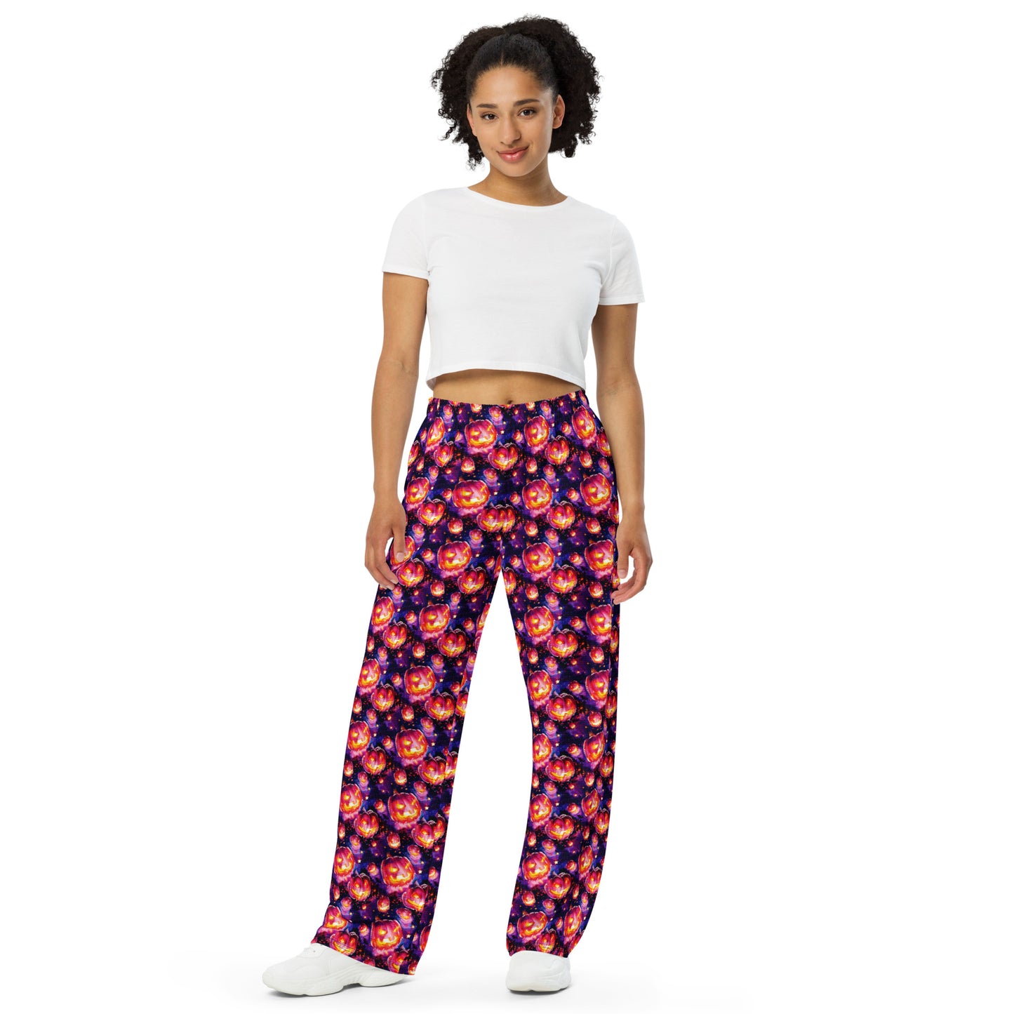 All-over print unisex wide-leg pants