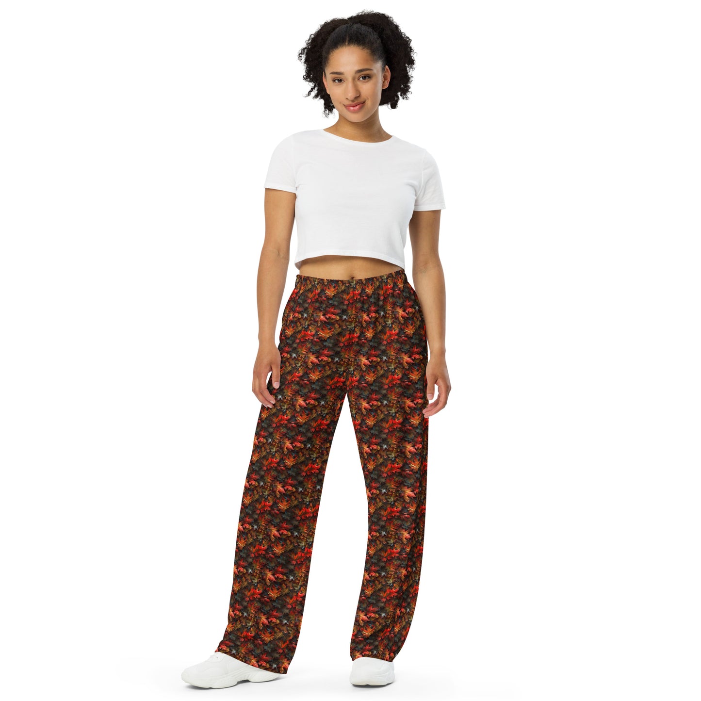 All-over print unisex wide-leg pants