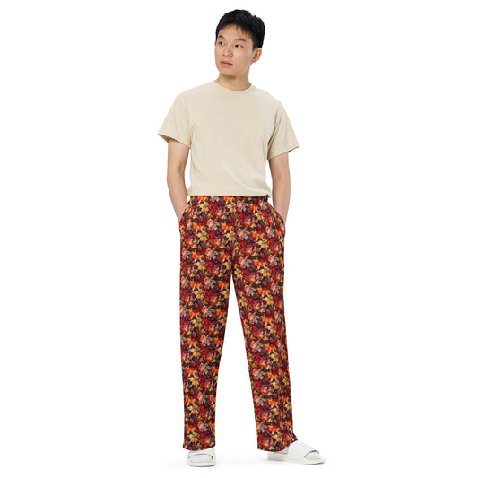 All-over print unisex wide-leg pants