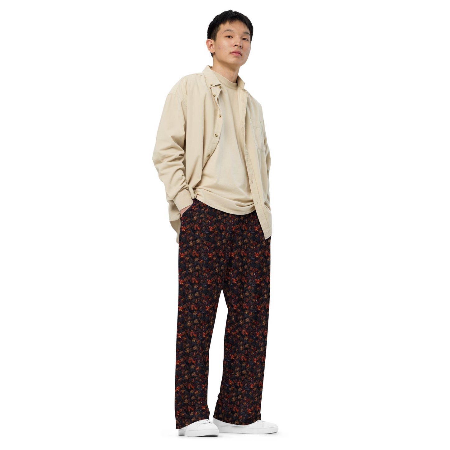 All-over print unisex wide-leg pants