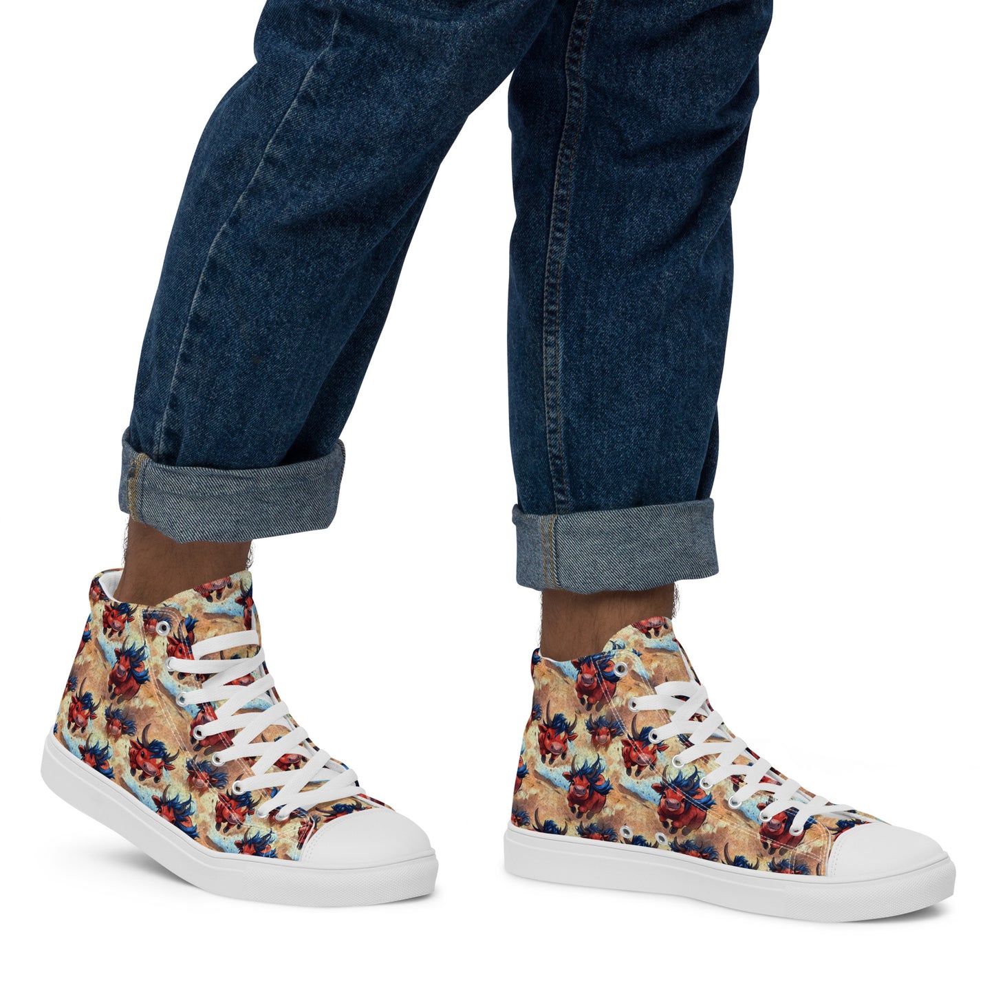 Men’s high top canvas shoes