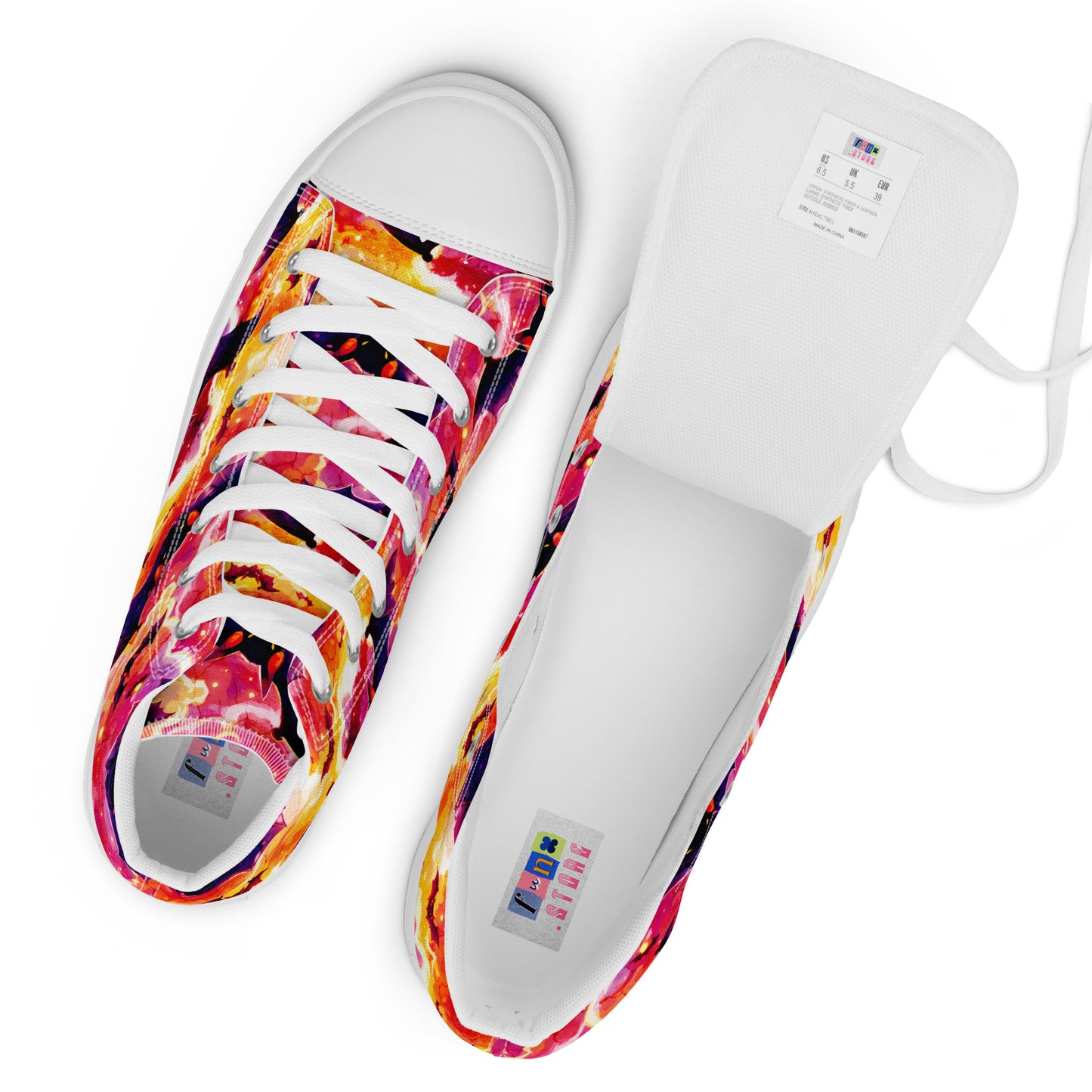 Women’s high top canvas shoes