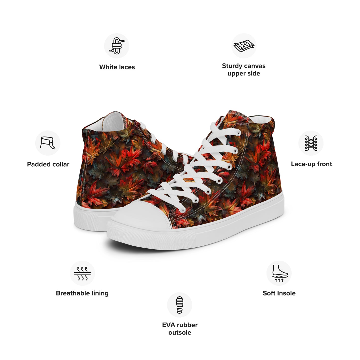 Women’s high top canvas shoes