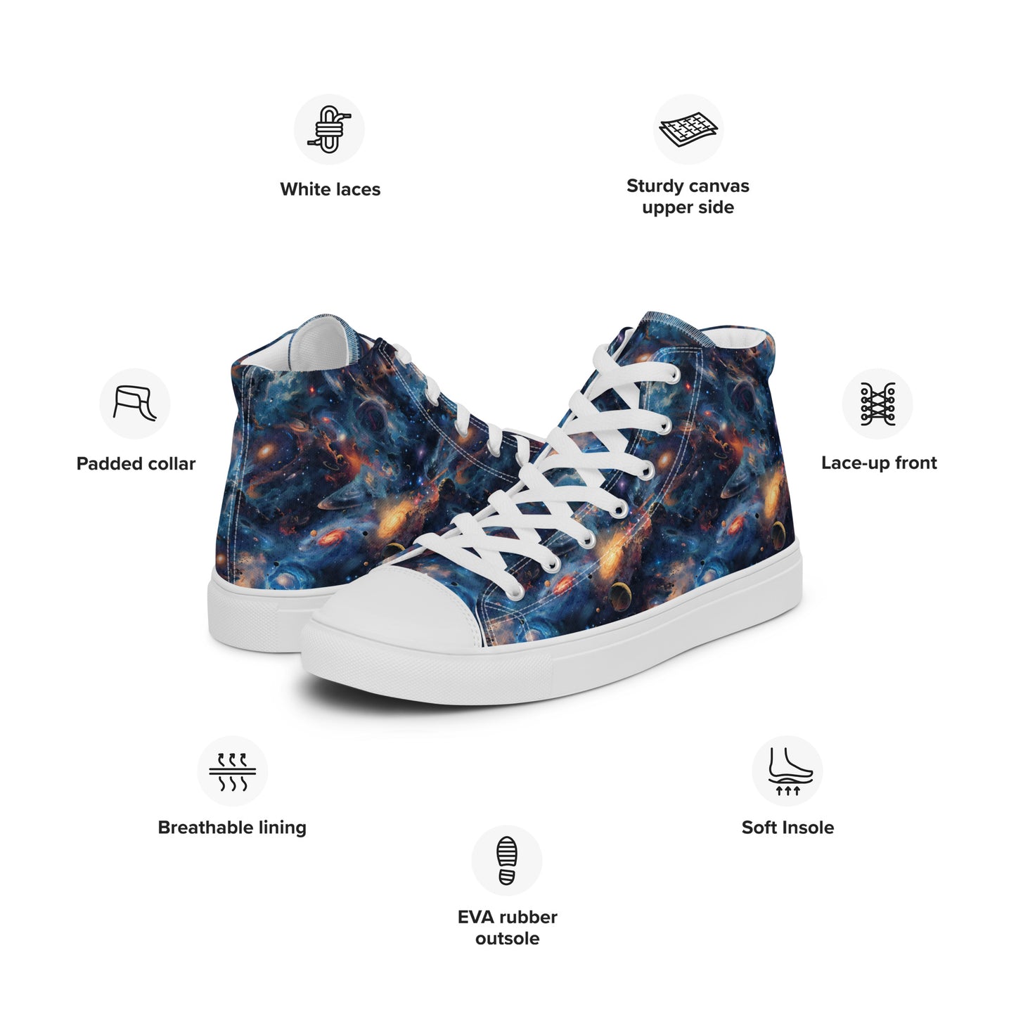 Women’s high top canvas shoes